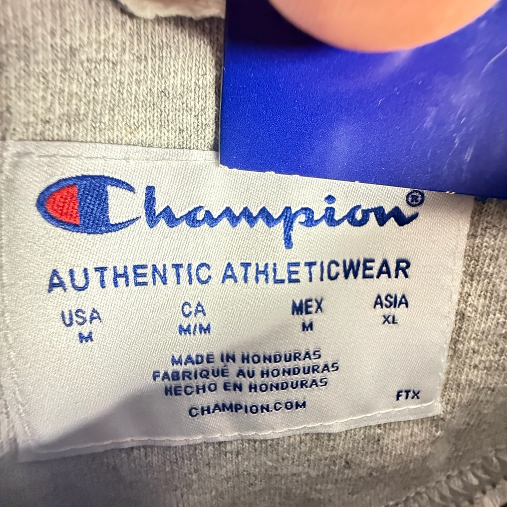 Champion Sweatshirt Mens Medium Grey NEW Powerblend Fleece Crewneck GF88H - Picture 4 of 9